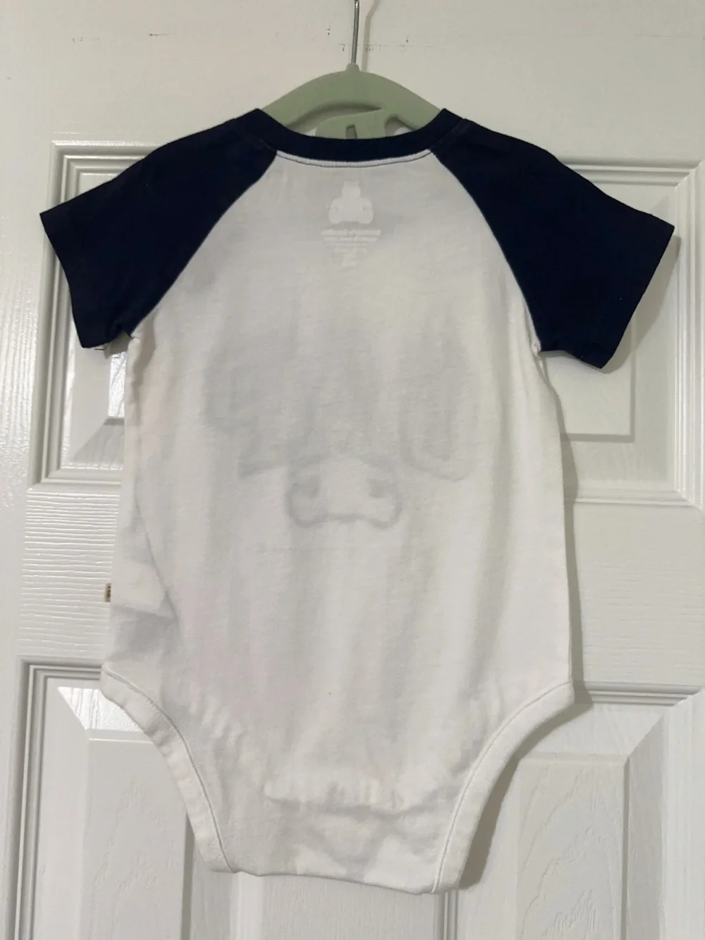 GAP White and Navy Baby One-Piece Bodysuit